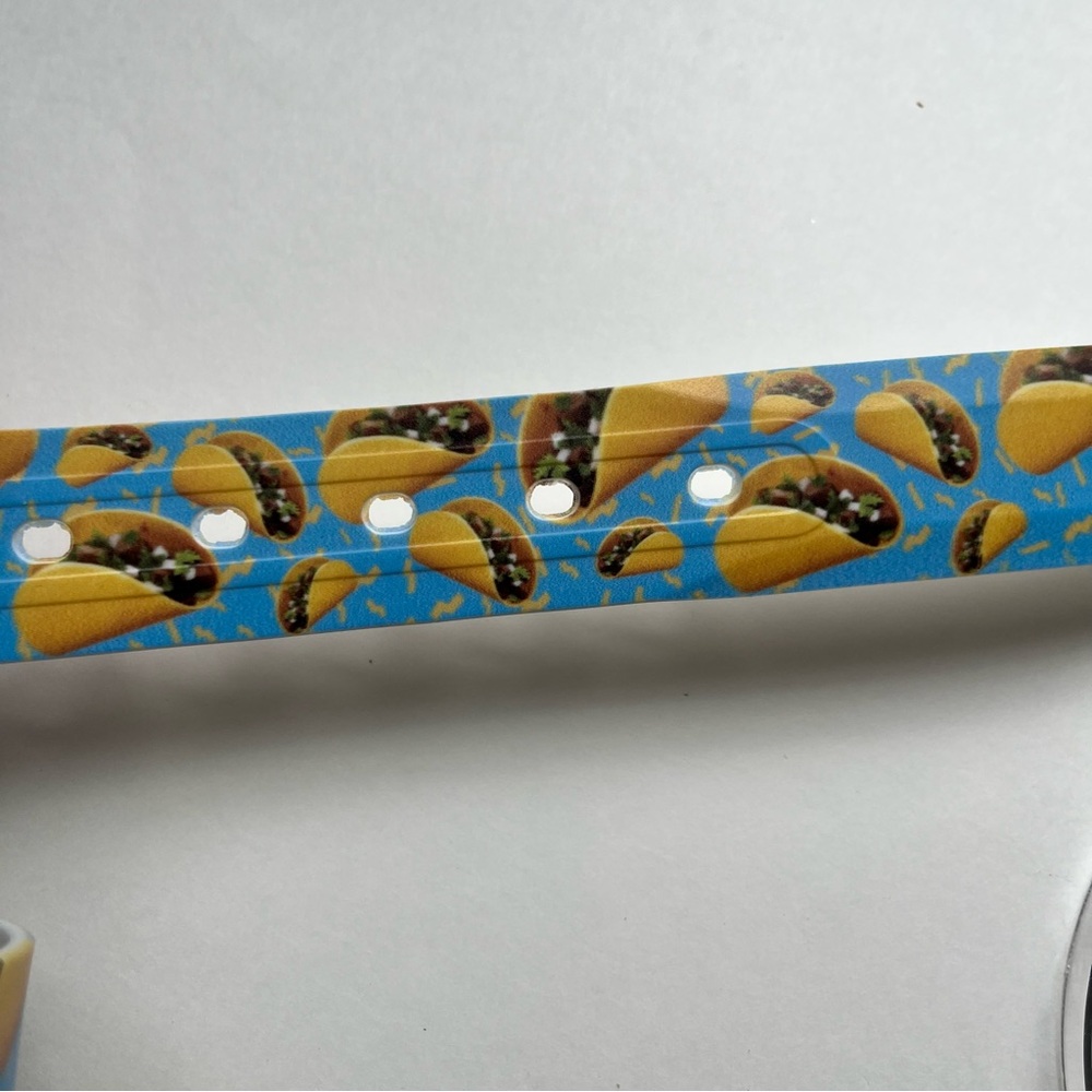 C4 Belt  - Blue Taco Print Design, One Size, NIB - Picture 2 of 7